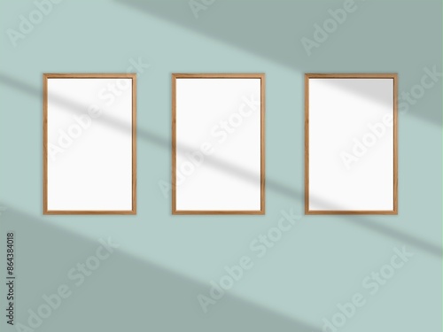 Poster with black frame mockup illustration