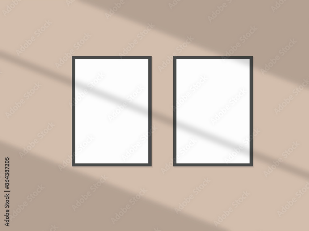 Simple picture photo poster frame mockup on wall Simple picture photo poster frame mockup on wall