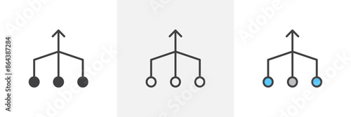 Consolidation icon symbol collection on white background.