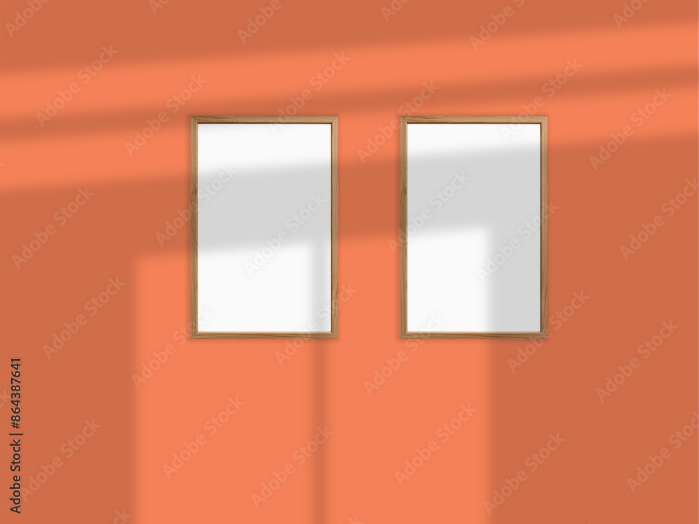 Frame mockup with mat on wall. Frame mockup with mat on wall.