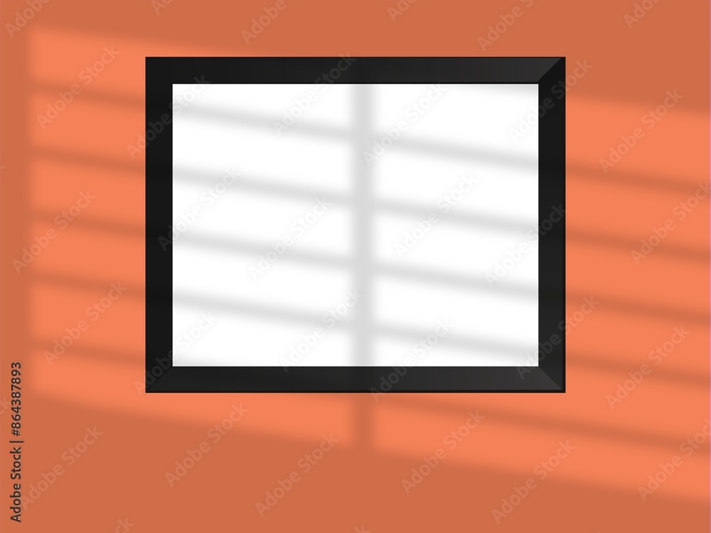 Frame mockup with mat on wall. Frame mockup with mat on wall.