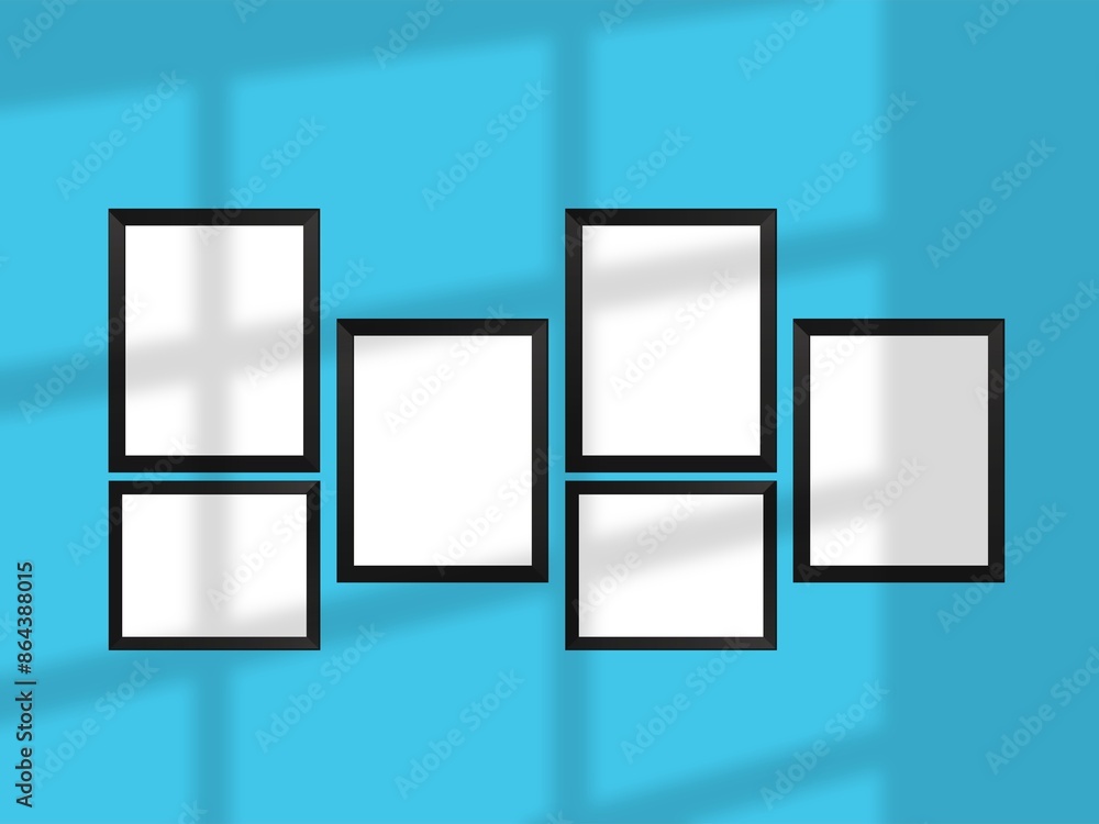Frame mockup with mat on wall. Frame mockup with mat on wall.