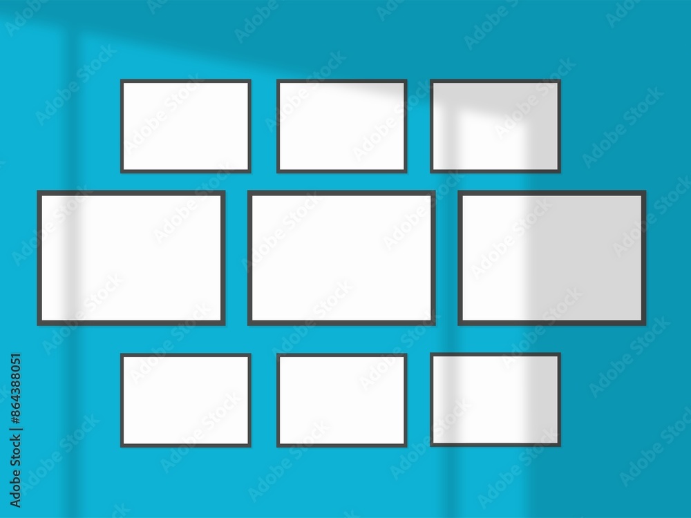 Frame mockup with mat on wall. Frame mockup with mat on wall.