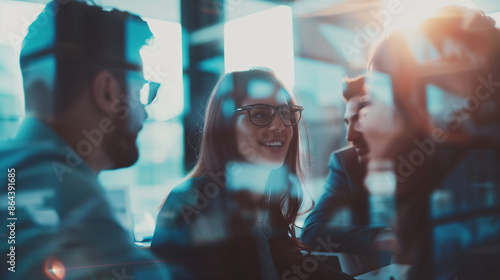 group of business people in meeting