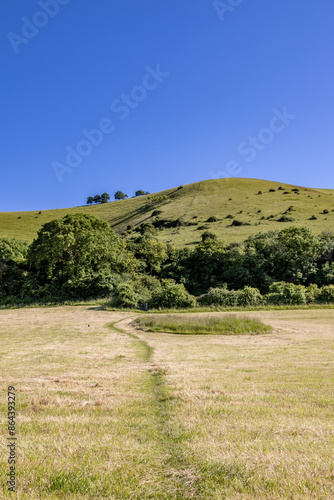 A South Downs view on a summers day, at Fulking Hill photo