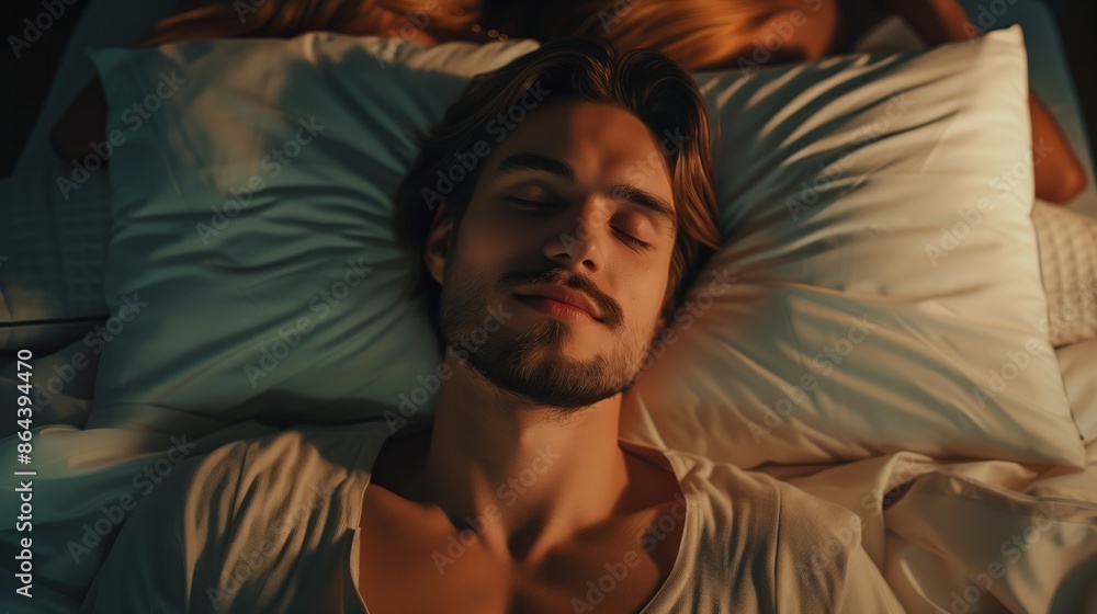 Man sleeping in bed Man sleeping in bed