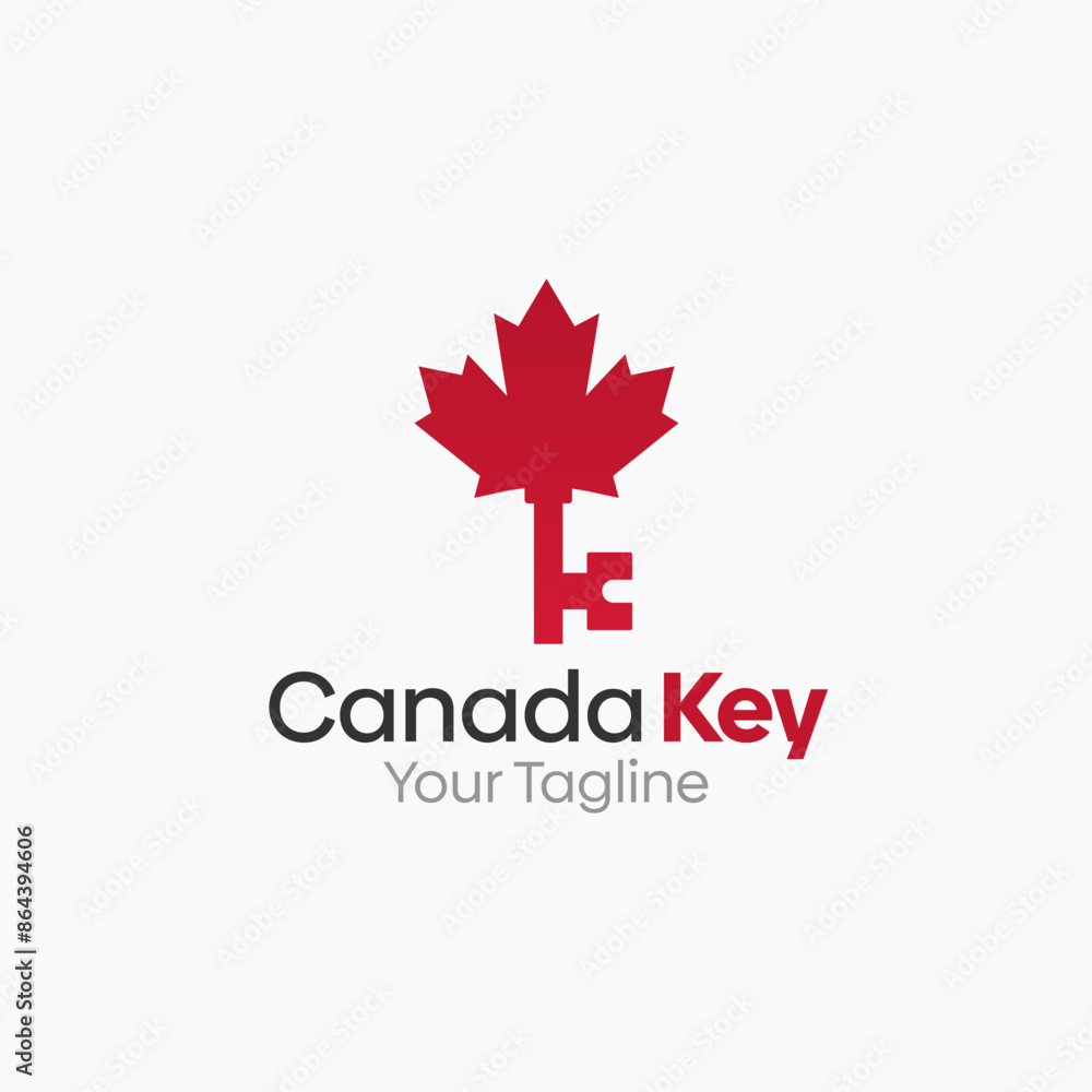 Canada Key Logo Vector Template Design. Good for Business, Start up, Agency, and Organization Canada Key Logo Vector Template Design. Good for Business, Start up, Agency, and Organization
