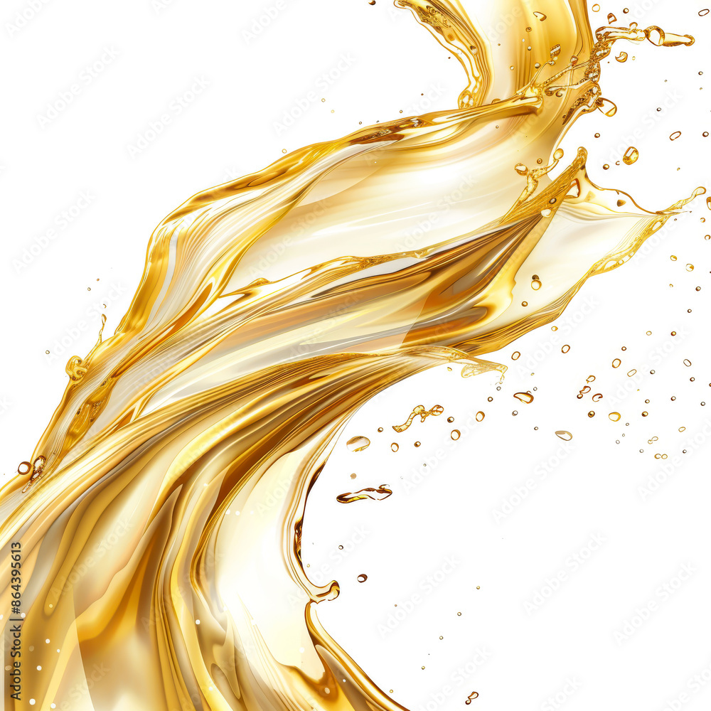 Fototapeta premium Golden liquid swish background