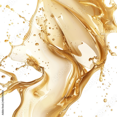 Golden liquid swish background