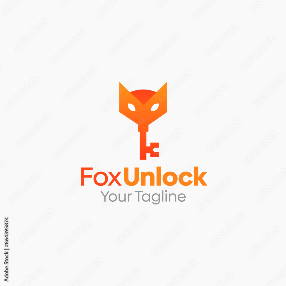 Fox Unlock Logo Vector Template Design. Good for Business, Start up, Agency, and Organization Fox Unlock Logo Vector Template Design. Good for Business, Start up, Agency, and Organization