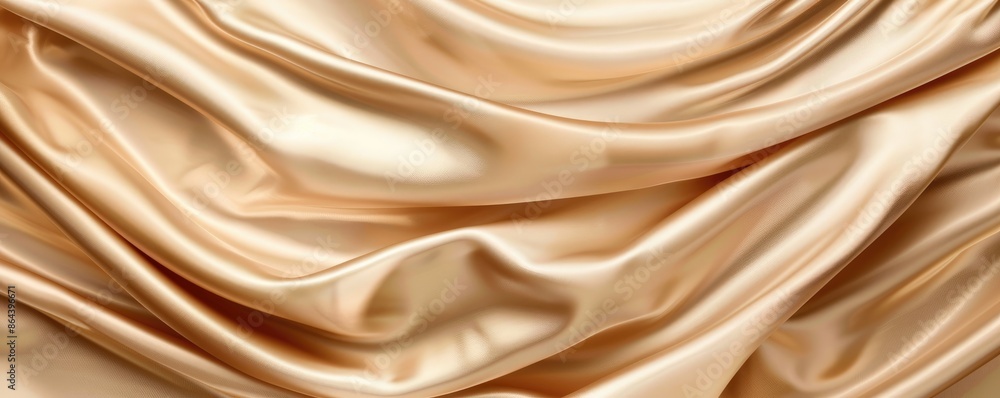 Golden Silk Fabric Background. Smooth, Elegant, and Luxurious Texture Golden Silk Fabric Background. Smooth, Elegant, and Luxurious Texture