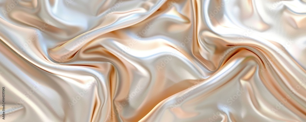 Luxury gold silk background with soft folds and elegant draping. Concept of fashion, glamour, and fabric texture Luxury gold silk background with soft folds and elegant draping. Concept of fashion, glamour, and fabric texture