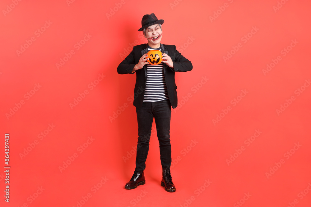 50s man in Halloween costume 50s man in Halloween costume