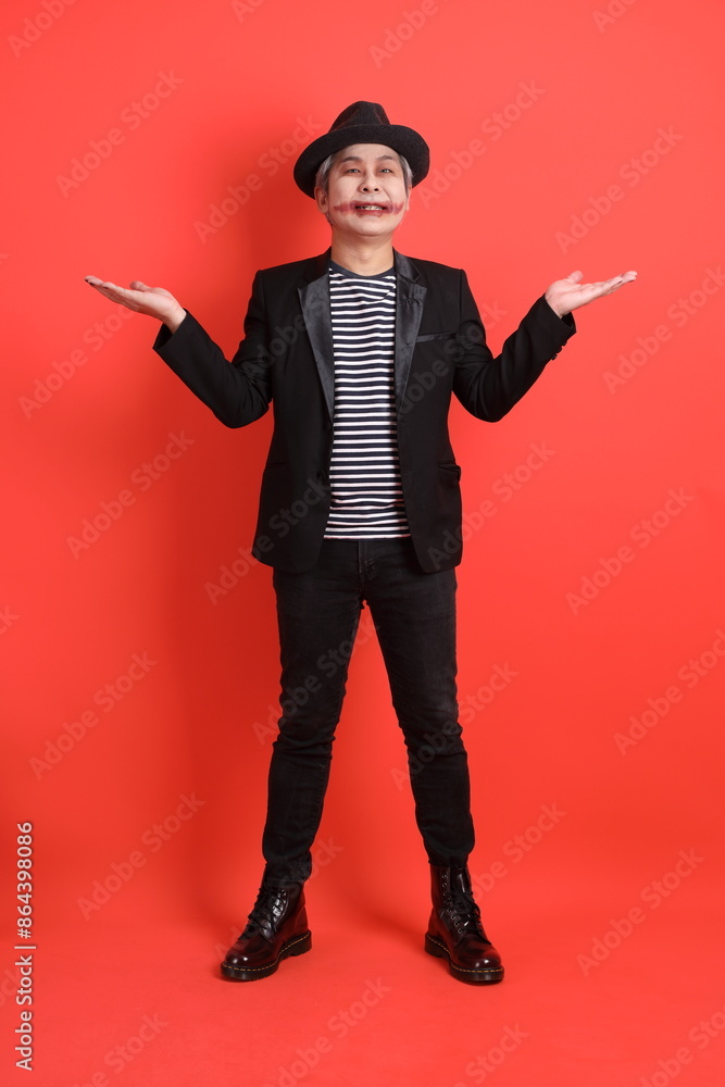 50s man in Halloween costume 50s man in Halloween costume