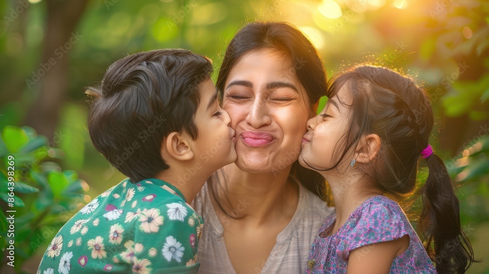 The affectionate mother kiss The affectionate mother kiss