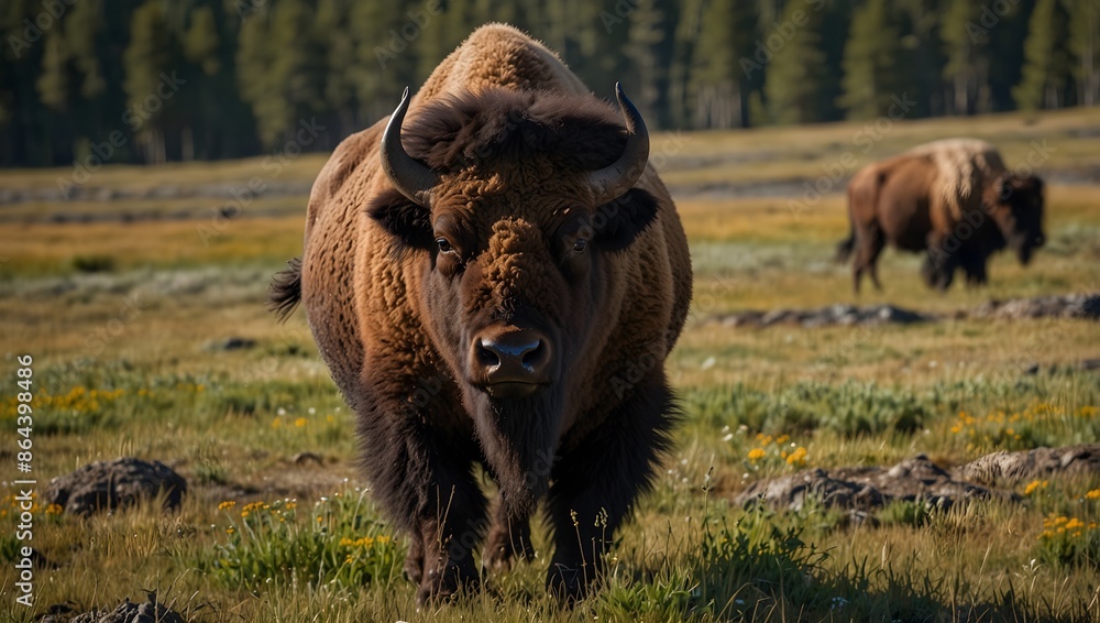 About encountering a bison herd during a hike through Yellowstone's vast meadows ai_generated About encountering a bison herd during a hike through Yellowstone's vast meadows ai_generated