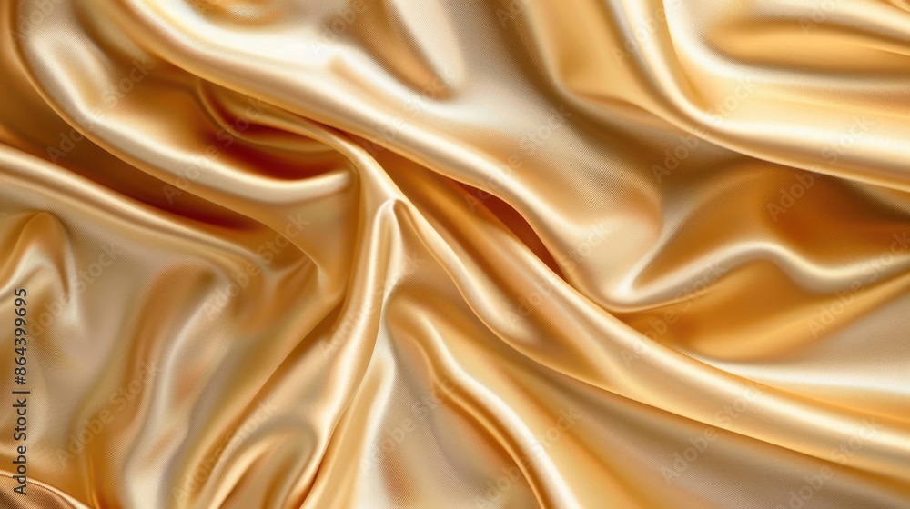 Fototapeta premium A close up view of a golden silk