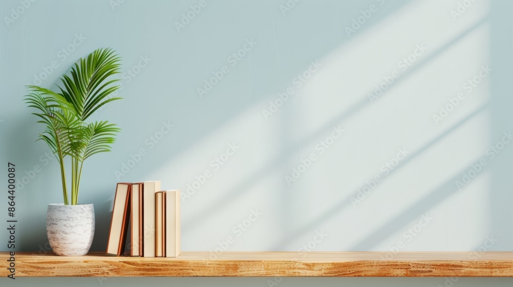 A minimalist brown bookshelf in a contemporary living room, with a focus on clean design and functionality. The image includes ample copy space for adding text or other elements. A minimalist brown bookshelf in a contemporary living room, with a focus on clean design and functionality. The image includes ample copy space for adding text or other elements.