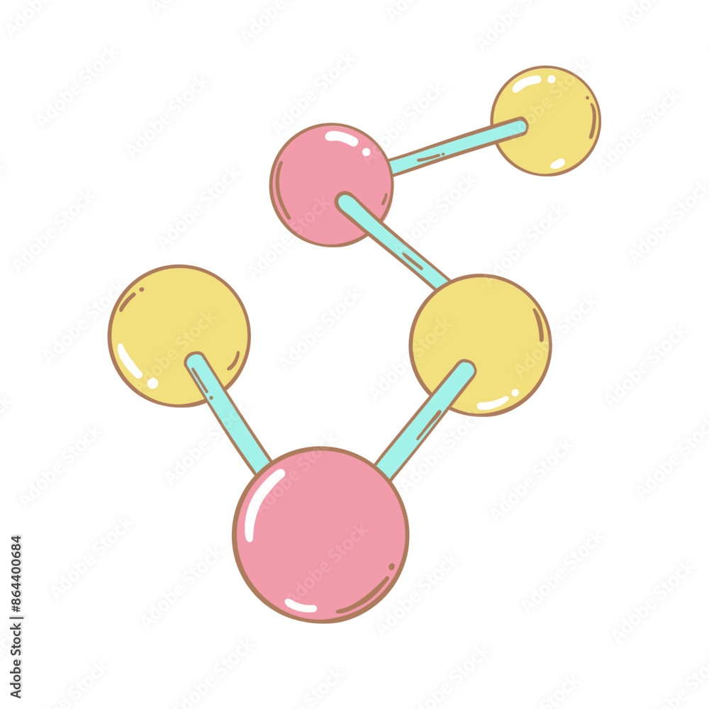 Atom icon school cartoon doodle Atom icon school cartoon doodle