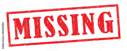 Word Missing in red ink stamps vector illustration.