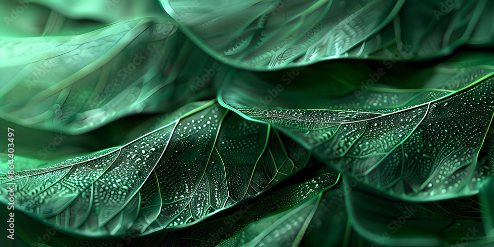 Obraz premium Close-up green leaf