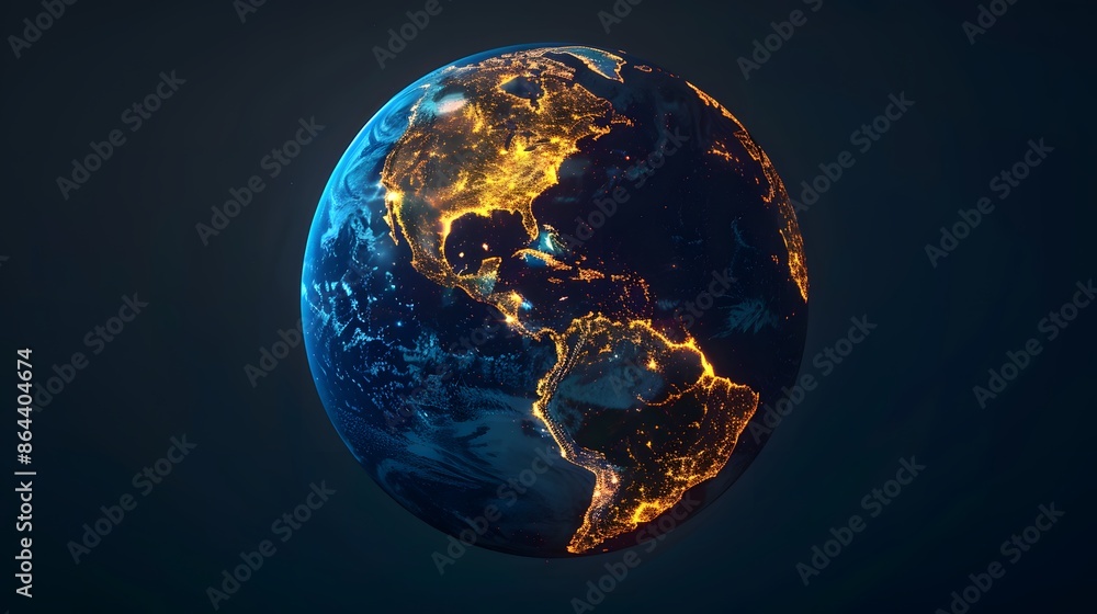 The Earth is covered with golden lines on a dark background Digital art technology was used with a dark gold and black color scheme The Earth is covered with golden lines on a dark background Digital art technology was used with a dark gold and black color scheme