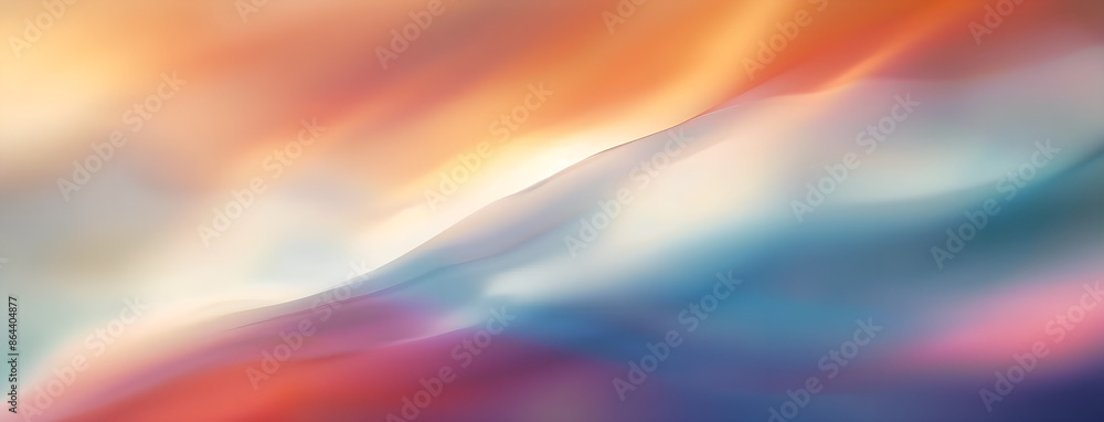 Blurred background with light blue, white, and orange gradient colors, featuring blurred shapes of sun rays. Blurred background with light blue, white, and orange gradient colors, featuring blurred shapes of sun rays.