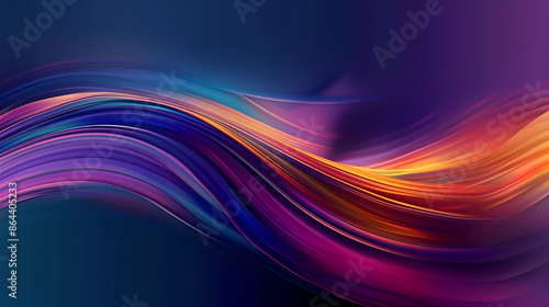 Wallpaper Mural Abstract fluid 3D rendering of colorful shapes with smooth lines and iridescent colors, set against a dark background for a modern minimalist design. Torontodigital.ca