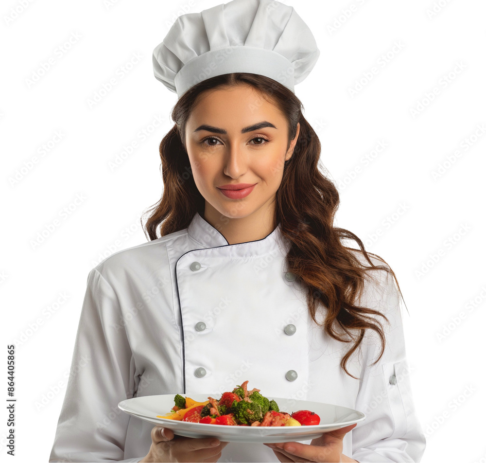 chef holding a plate with vegetables chef holding a plate with vegetables