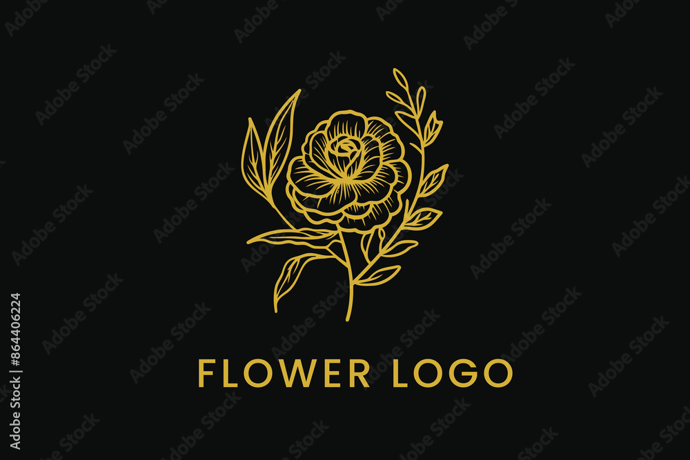 Fototapeta premium abstract floral Logo Vector Sublimation Design
