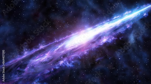 A bright, mysterious fast radio burst from a distant galaxy.,majestic astronomical image of galaxy universe space beautiful like magic in dream