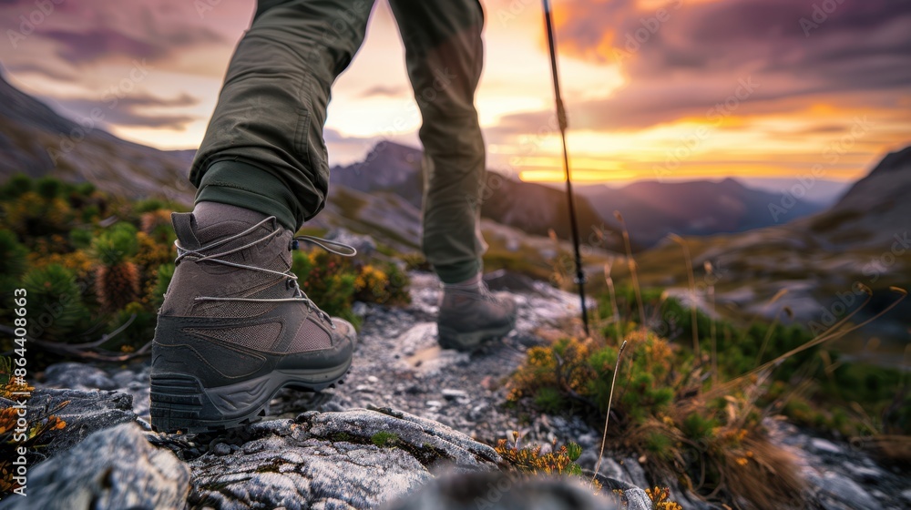 The Hiker's Boots at Sunrise The Hiker's Boots at Sunrise