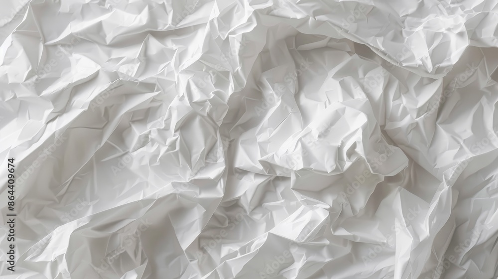 Crumpled white paper texture, close-up, chaotic pattern. Abstract background concept Crumpled white paper texture, close-up, chaotic pattern. Abstract background concept