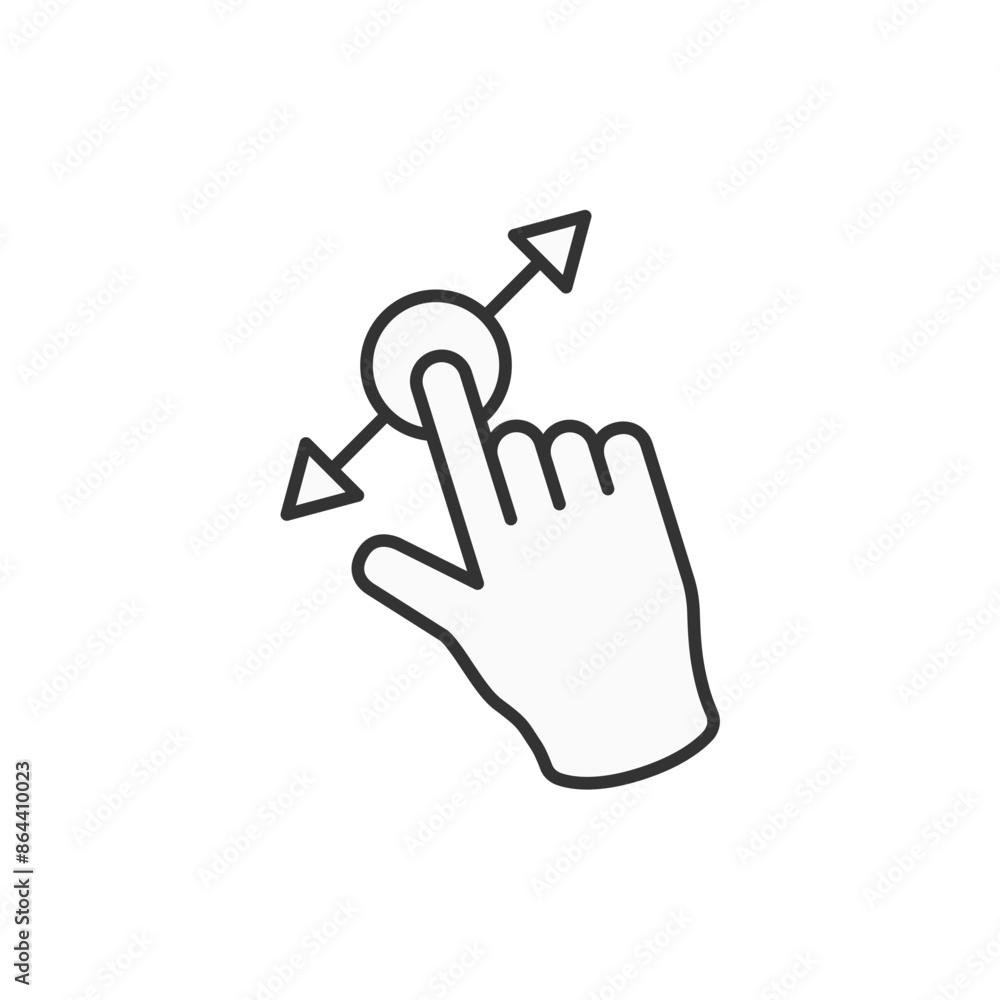 Hand Finger Touch, Swipe and Drag Icon Set Outline Icon Set. Editable Stroke. Vector Illustration Isolated on white background. Hand Finger Touch, Swipe and Drag Icon Set Outline Icon Set. Editable Stroke. Vector Illustration Isolated on white background.