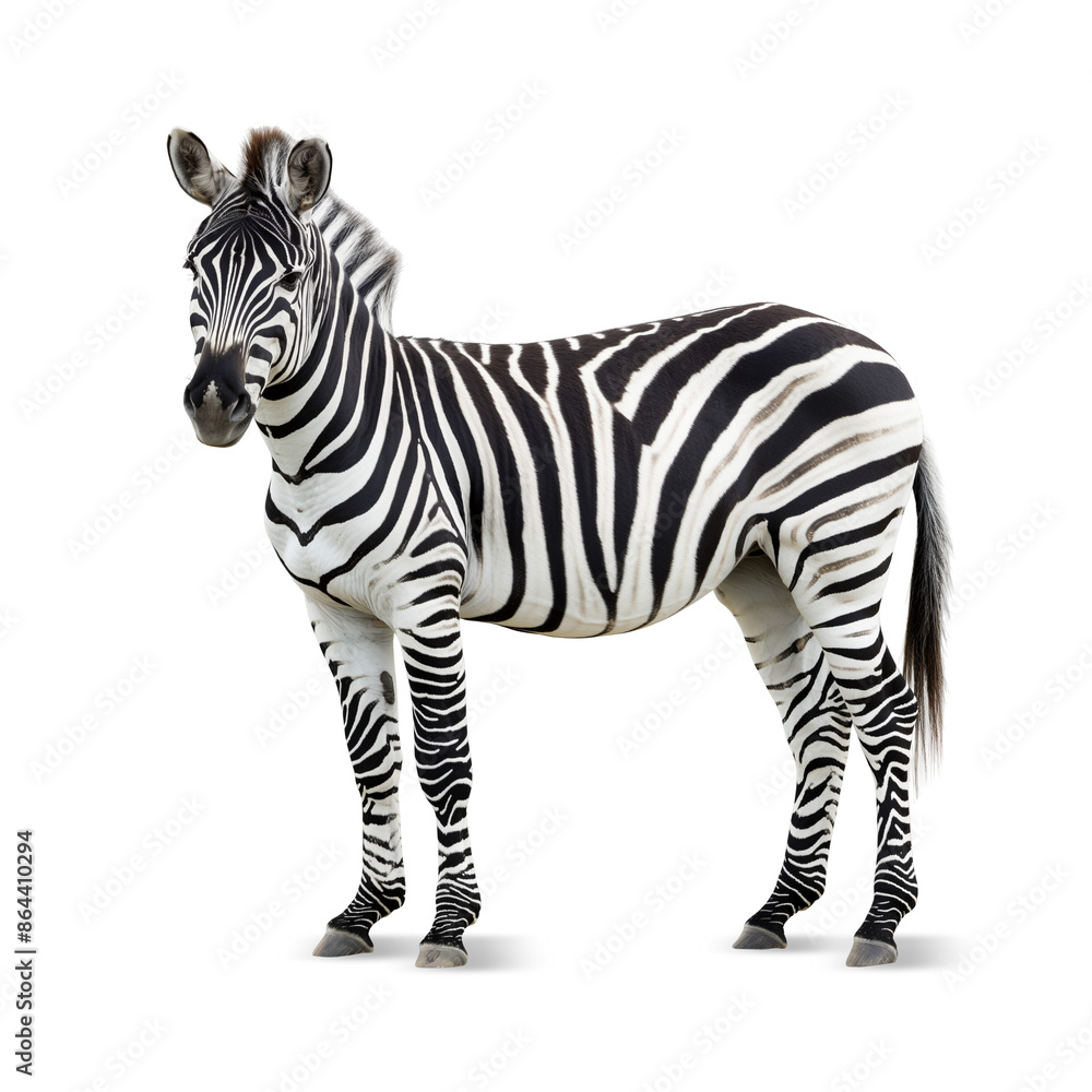 Fototapeta premium zebra isolated on white background