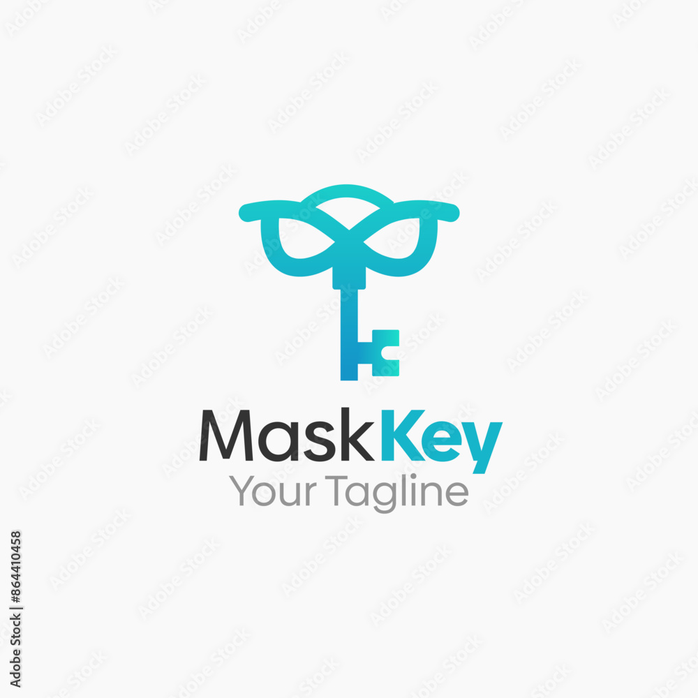 Mask Key Logo Vector Template Design. Good for Business, Start up, Agency, and Organization Mask Key Logo Vector Template Design. Good for Business, Start up, Agency, and Organization
