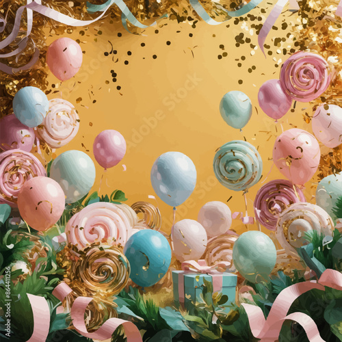 christmas background with balls