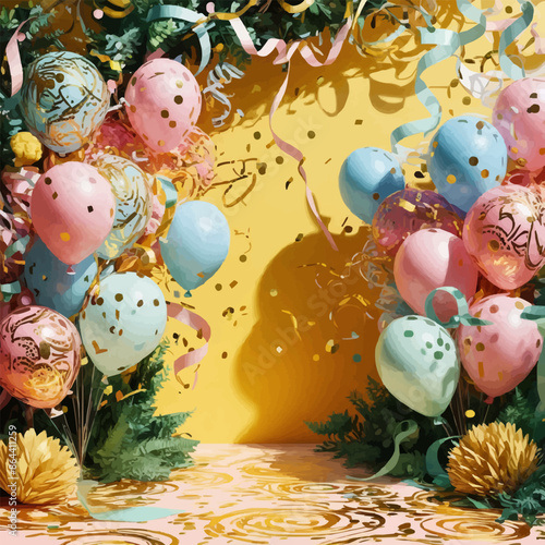 easter eggs and flowers