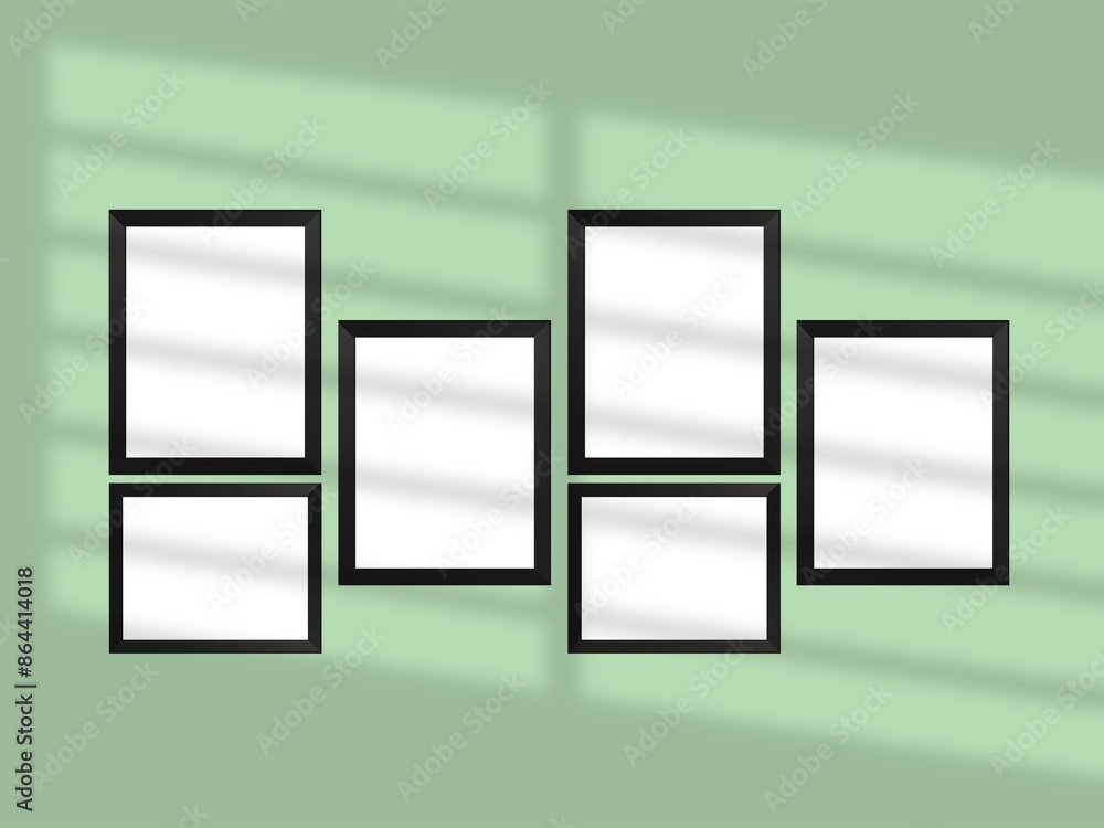 Photo frame mockup on sunshine Photo frame mockup on sunshine