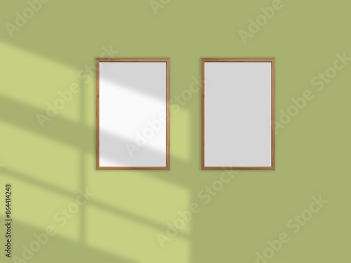 Vertical and horizontal frames on wall, gallery wall