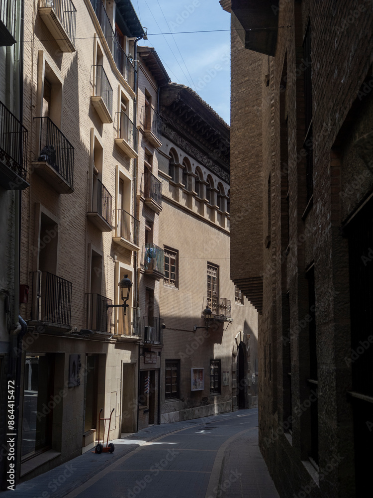 Fototapeta premium Urban view of the city of Barbastro, Huesca, Aragon. BARBASTRO