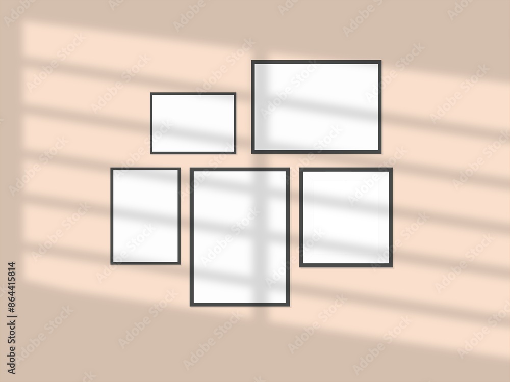 Empty canvases on beige wall with modern living room Empty canvases on beige wall with modern living room