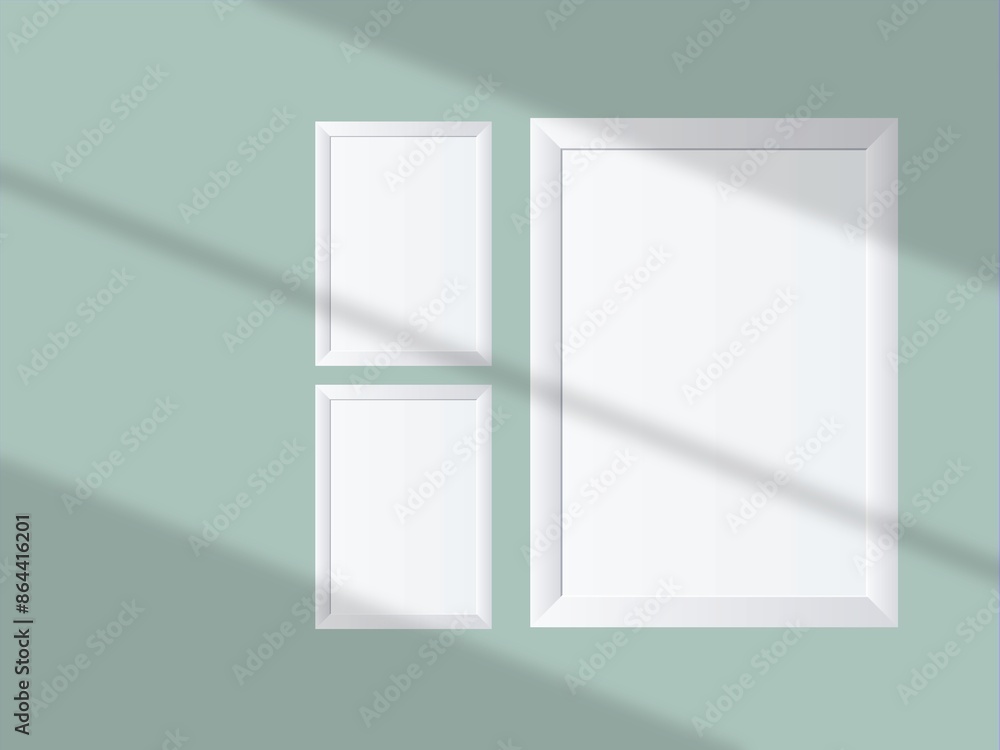 Empty canvases on beige wall with modern living room Empty canvases on beige wall with modern living room
