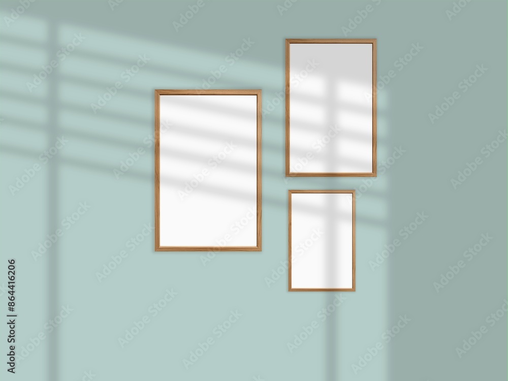 Empty canvases on beige wall with modern living room Empty canvases on beige wall with modern living room