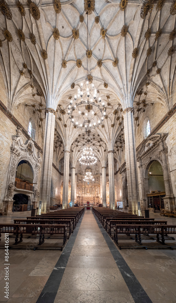 Fototapeta premium CATHEDRAL of barbastro. INTERIOR OF THE SOMONTANO CATHEDRAL