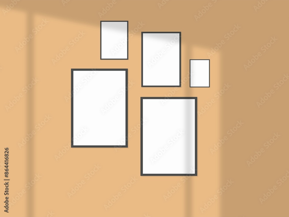 Portrait poster frame mockup with copy space Portrait poster frame mockup with copy space