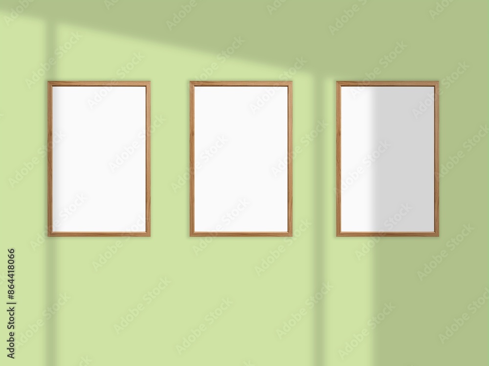 Blank frame hanging on a wall mockup Blank frame hanging on a wall mockup