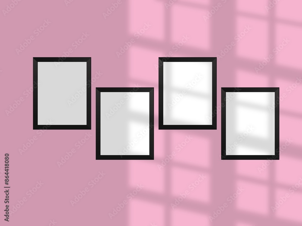 Blank frame hanging on a wall mockup Blank frame hanging on a wall mockup