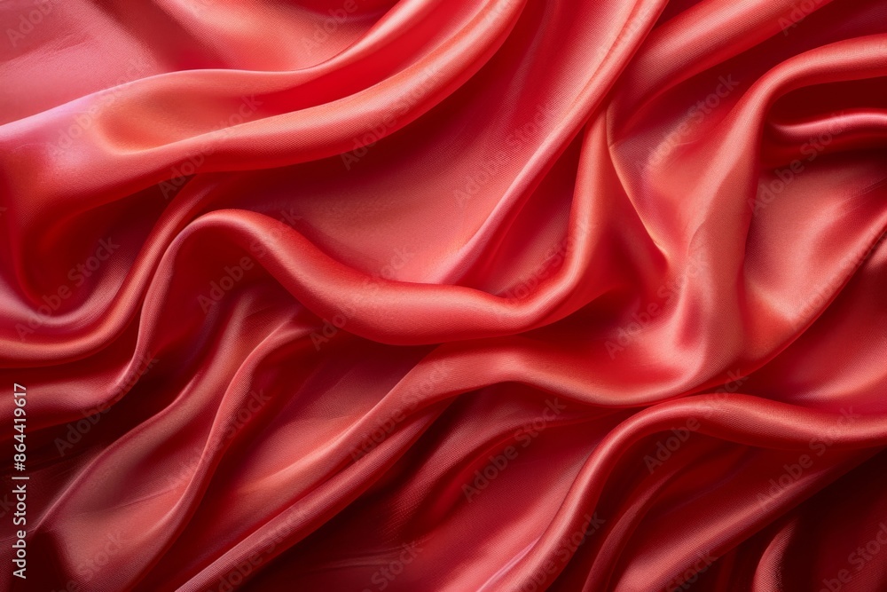Obraz premium Red Silk Fabric Background