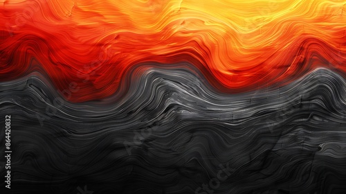 A dynamic background with a grainy texture effect, showcasing a gradient flow of orange, red, and black colors. Ideal for visually striking posters and banners.
 photo